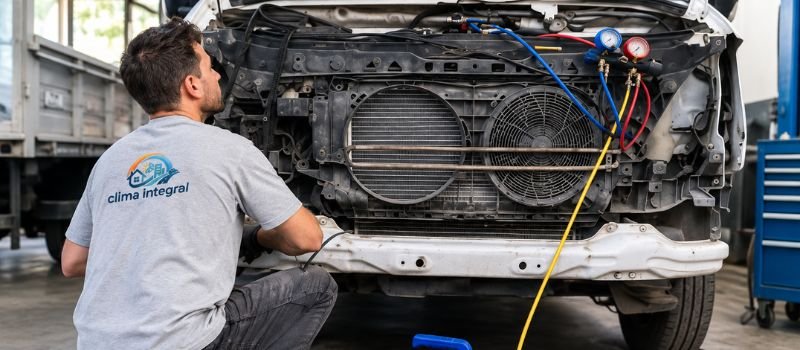 Servicio de aire acondicionado para vehículos de trabajo